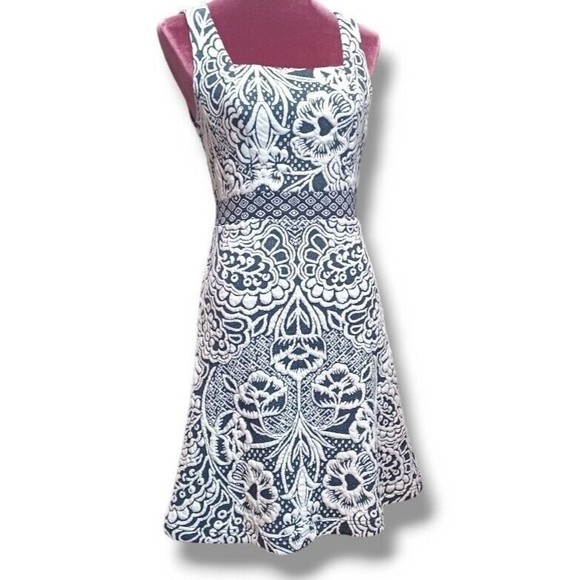 ett:twa Anthropologie Lined Womens XS Black White Sleeveless Valery Shift Dress - Picture 10 of 16